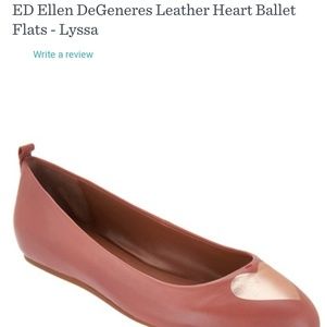 Ellen DEGENERES Mauve Nappa Avalon Flats Size 7w